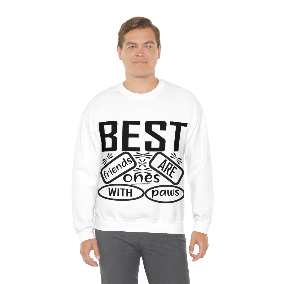 Best friends are the ones with paws Unisex Heavy Blend™ Crewneck Sweatshirt