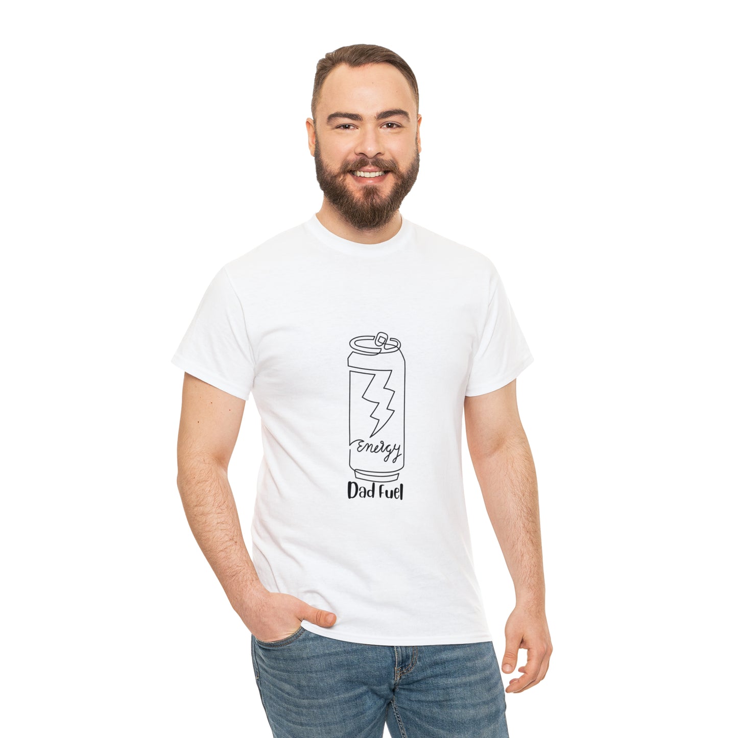 Fuel your dad's day with our 'Dad Fuel' Unisex Heavy Cotton Tee