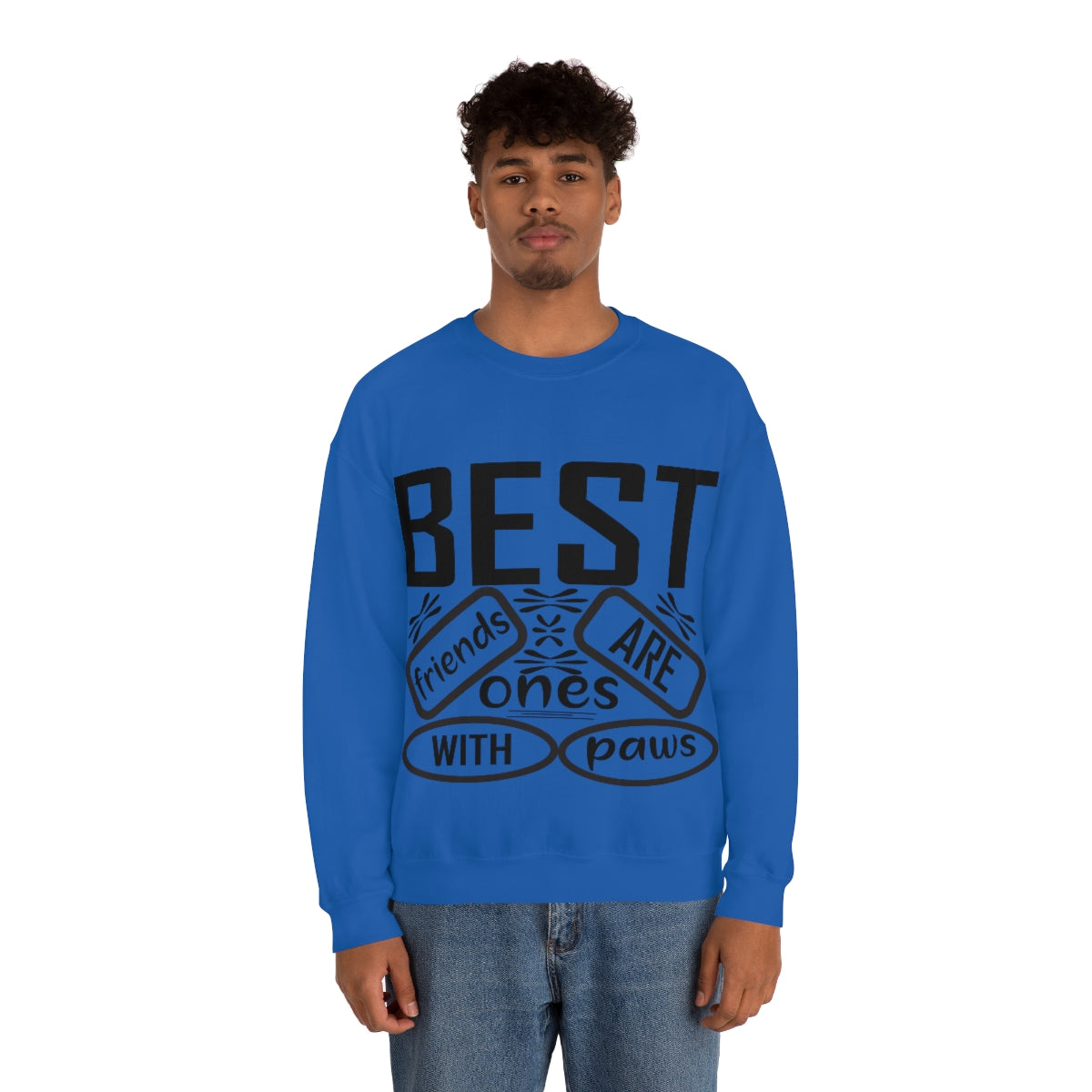 Best friends are the ones with paws Unisex Heavy Blend™ Crewneck Sweatshirt