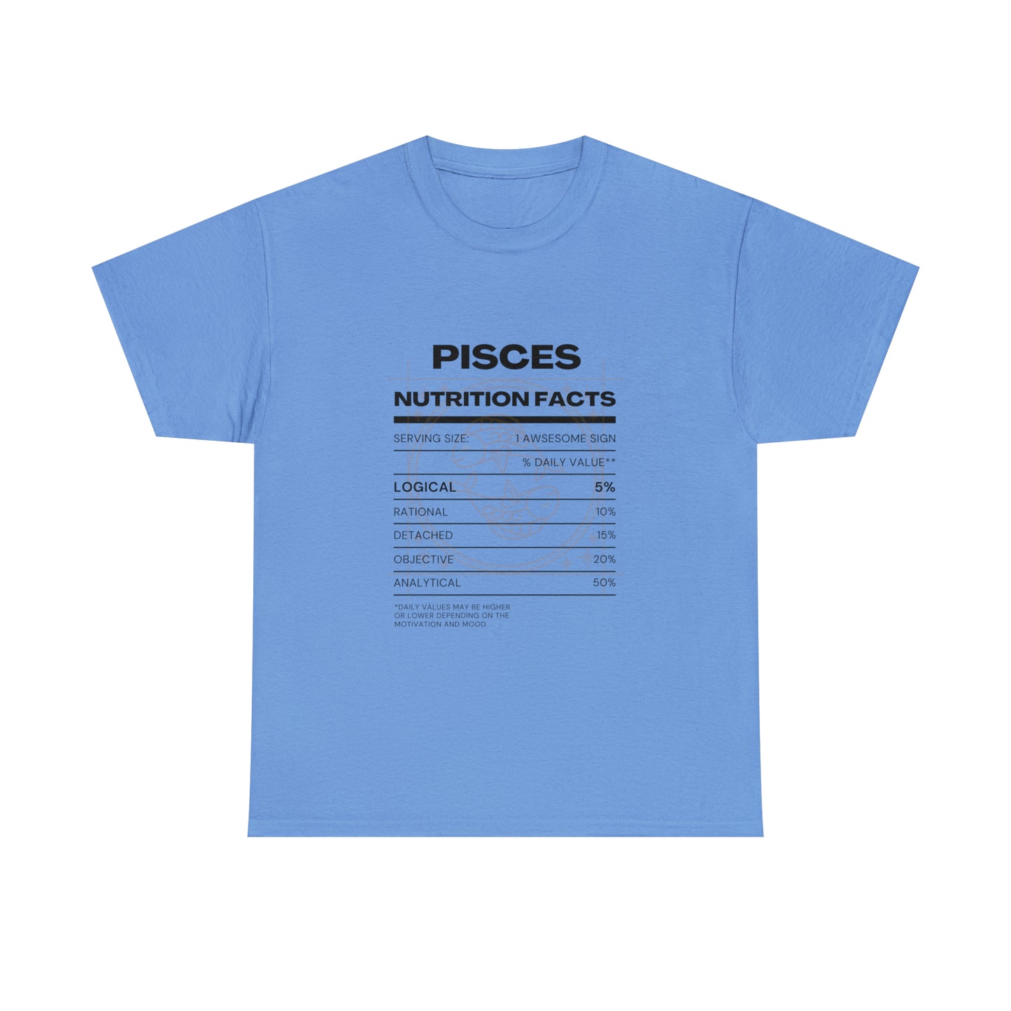 Logically Dreamy Pisces Zodiac Astro-Sarcasm Unisex Heavy Cotton Tee