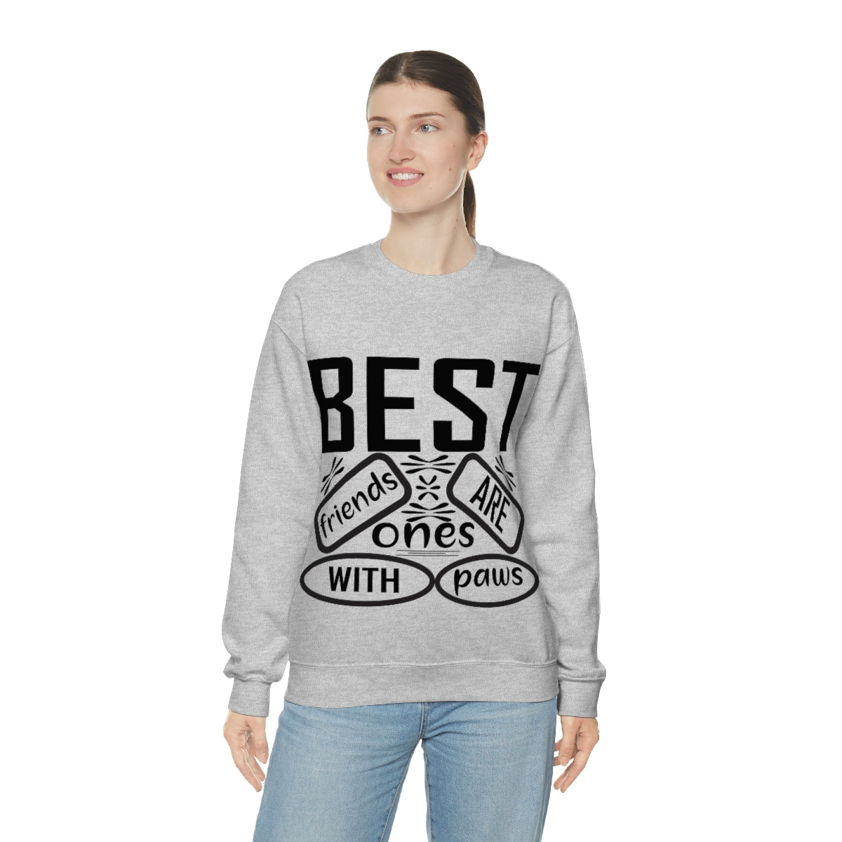 Best friends are the ones with paws Unisex Heavy Blend™ Crewneck Sweatshirt