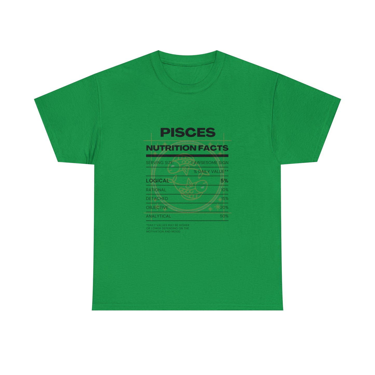 Logically Dreamy Pisces Zodiac Astro-Sarcasm Unisex Heavy Cotton Tee