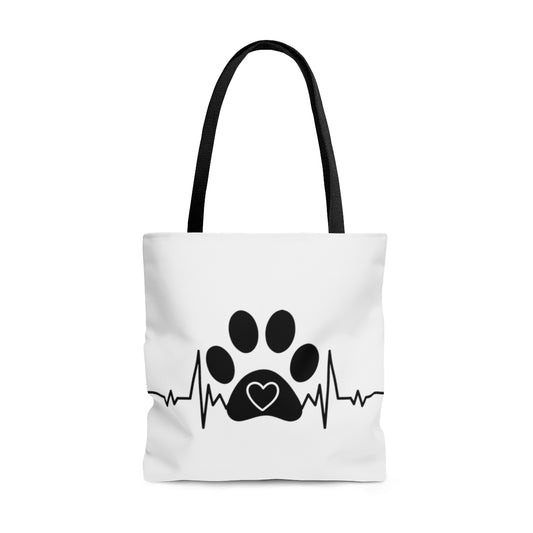 Paws Heart beat Tote Bag