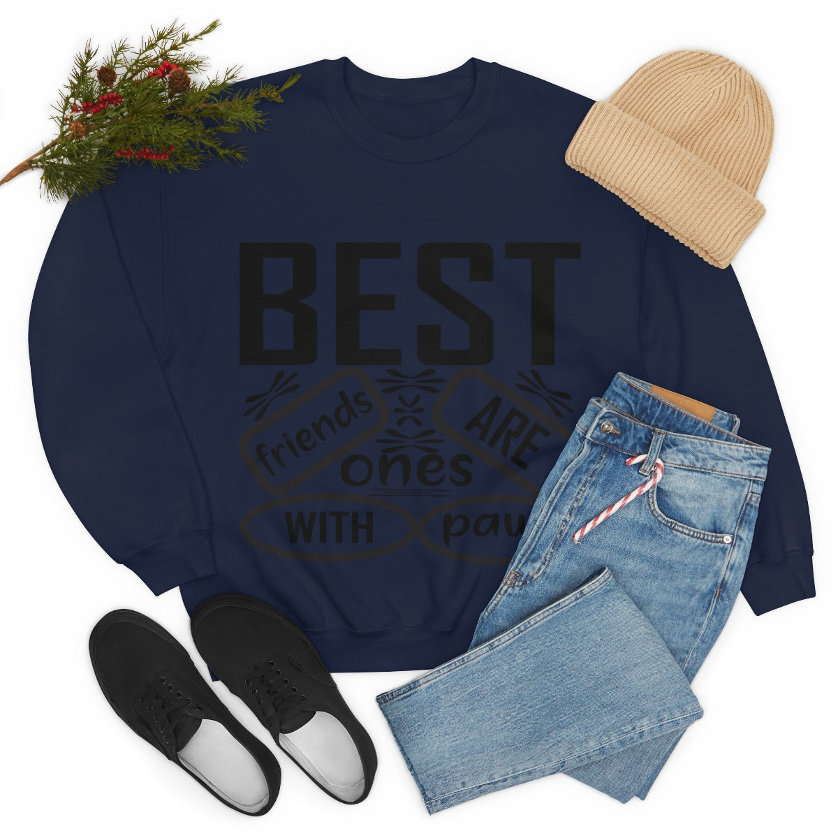 Best friends are the ones with paws Unisex Heavy Blend™ Crewneck Sweatshirt