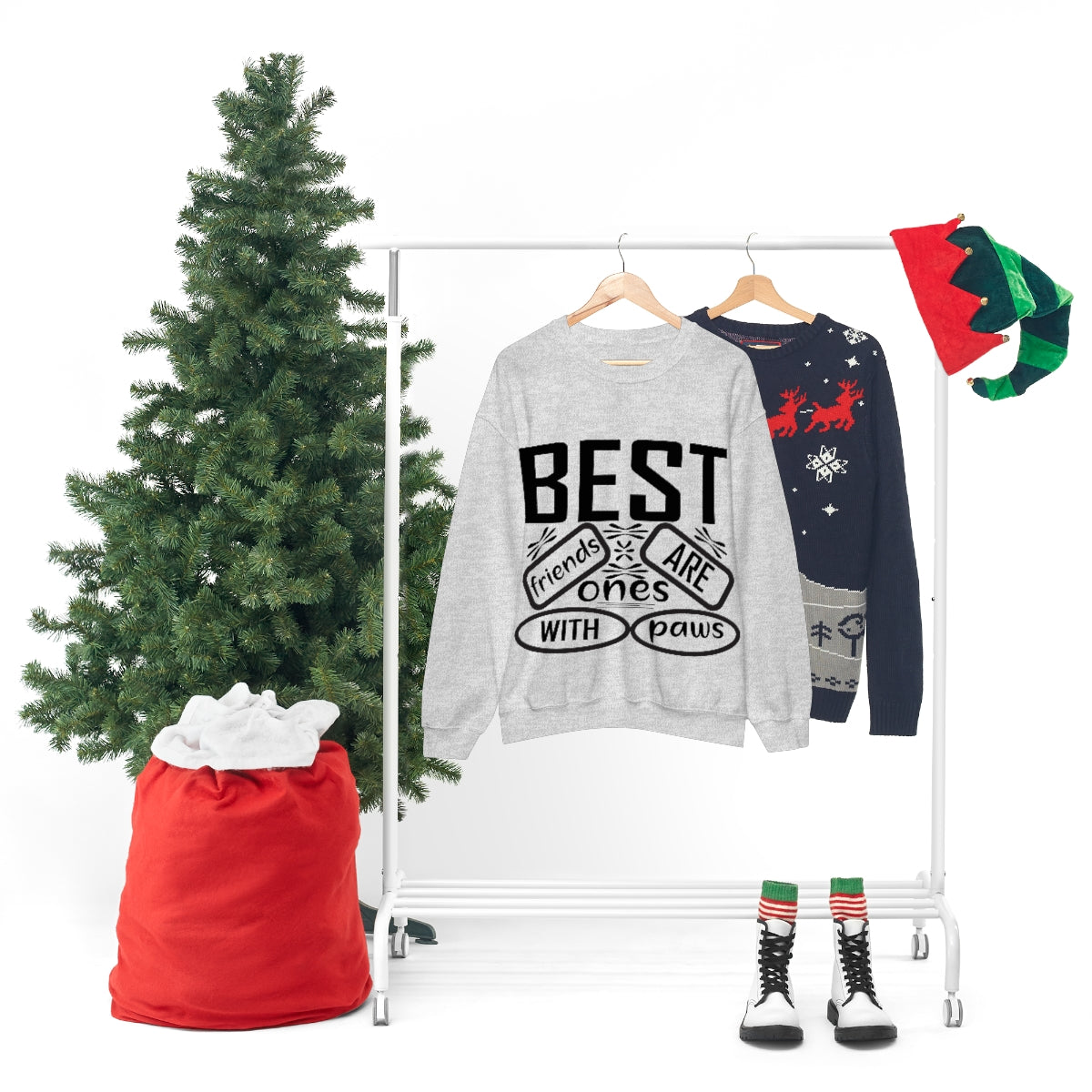 Best friends are the ones with paws Unisex Heavy Blend™ Crewneck Sweatshirt