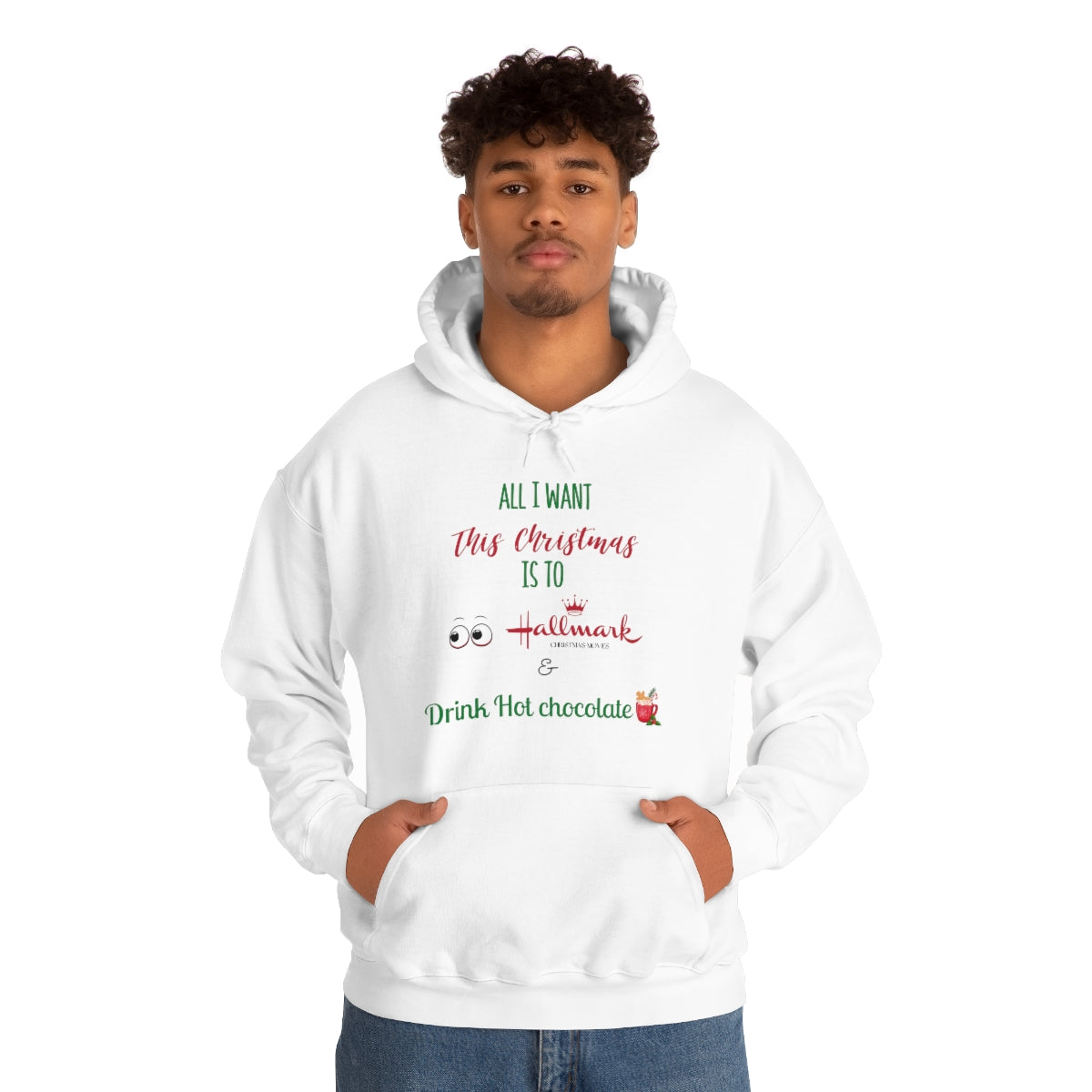 All I want [Hallmark]- Unisex Heavy Blend™ Hooded Sweatshirt