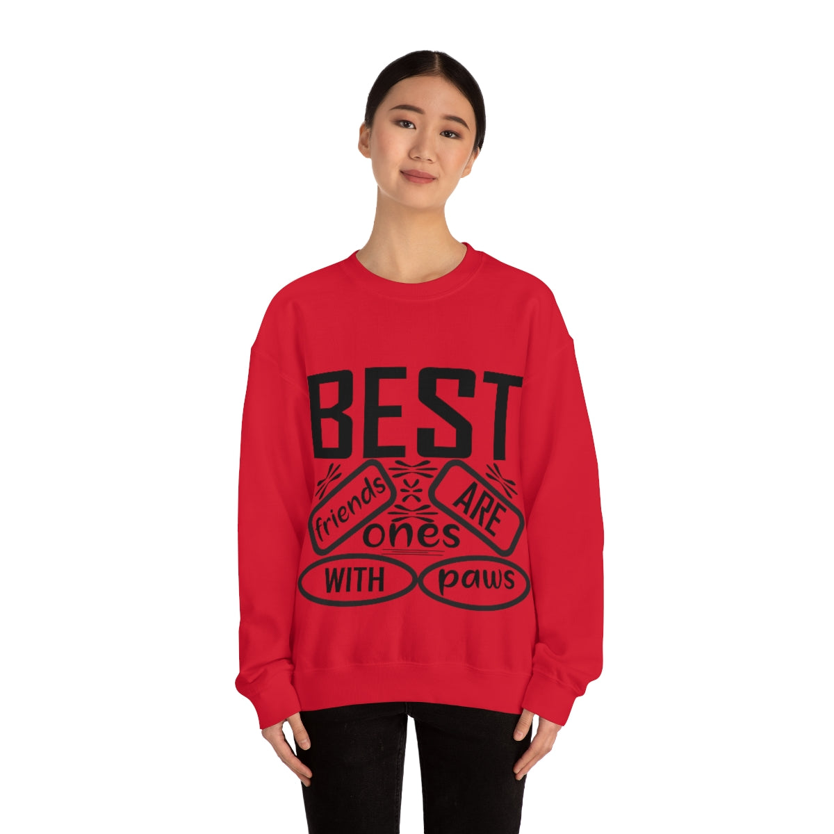 Best friends are the ones with paws Unisex Heavy Blend™ Crewneck Sweatshirt