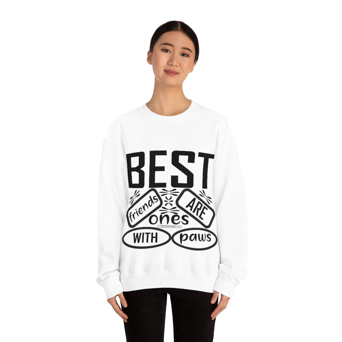 Best friends are the ones with paws Unisex Heavy Blend™ Crewneck Sweatshirt