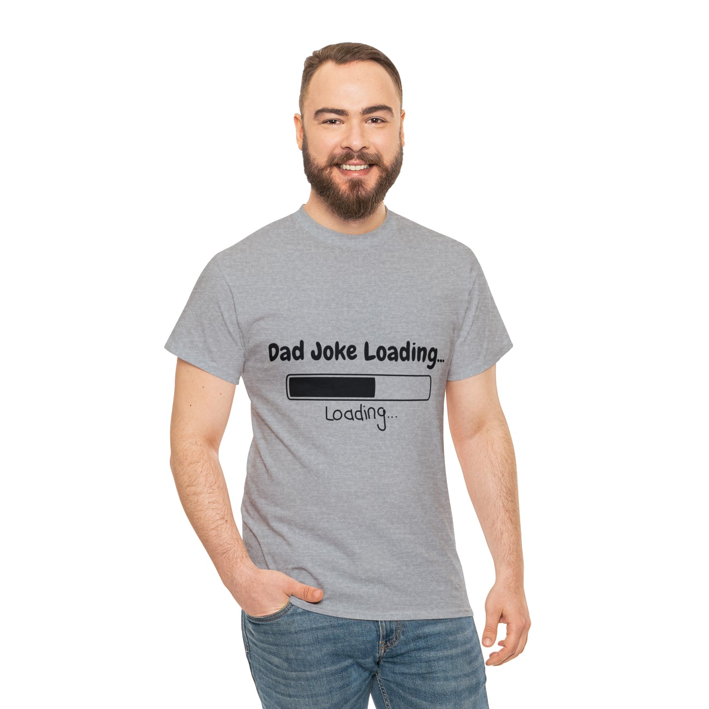 Add humor to Father's Day with our 'Dad Joke Loading...' Unisex Heavy Cotton Tee