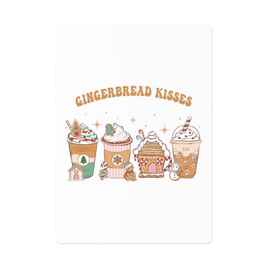 Gingerbread kisses Poker Cards