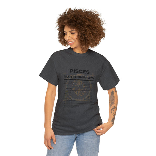 Logically Dreamy Pisces Zodiac Astro-Sarcasm Unisex Heavy Cotton Tee