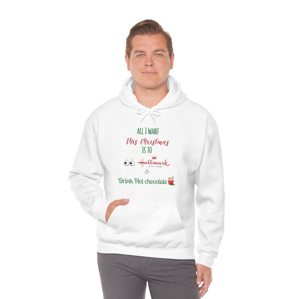 All I want [Hallmark]- Unisex Heavy Blend™ Hooded Sweatshirt