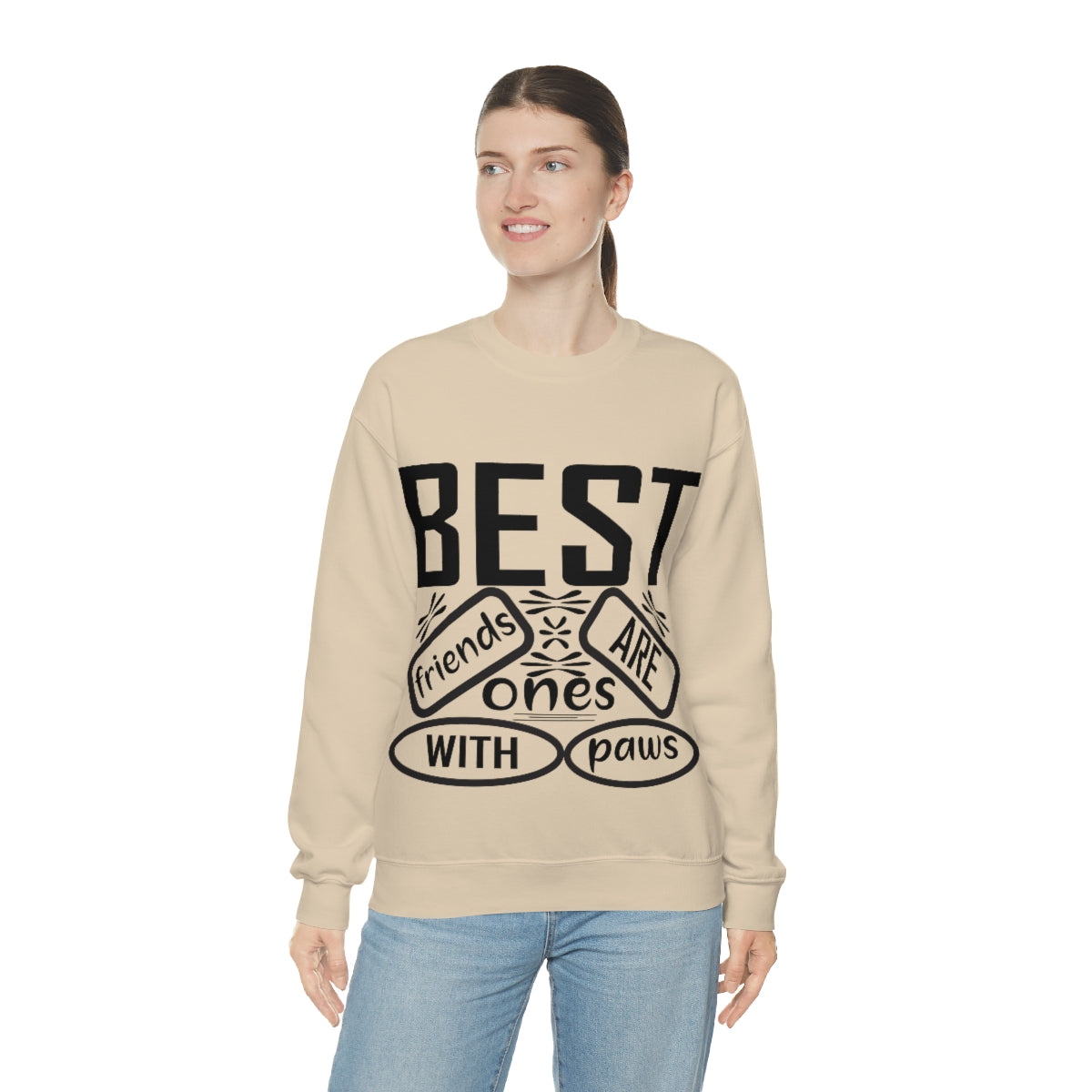 Best friends are the ones with paws Unisex Heavy Blend™ Crewneck Sweatshirt