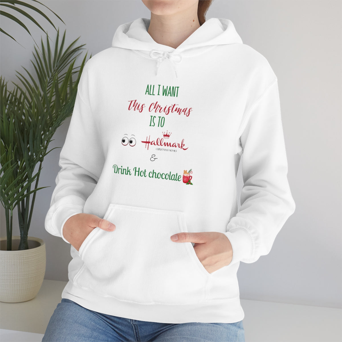 All I want [Hallmark]- Unisex Heavy Blend™ Hooded Sweatshirt