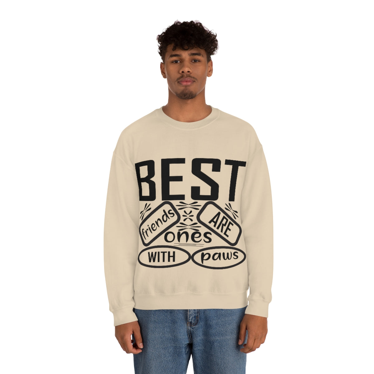 Best friends are the ones with paws Unisex Heavy Blend™ Crewneck Sweatshirt