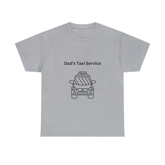 Hop in Dad's taxi with our 'Dad's Taxi Service' Unisex Heavy Cotton Tee