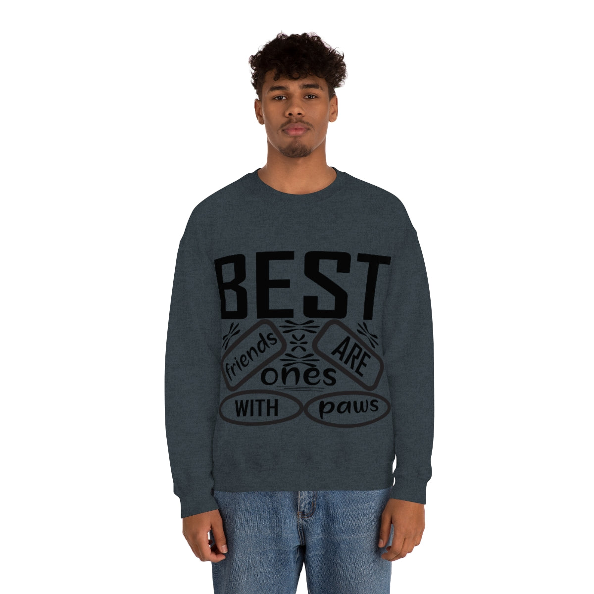 Best friends are the ones with paws Unisex Heavy Blend™ Crewneck Sweatshirt