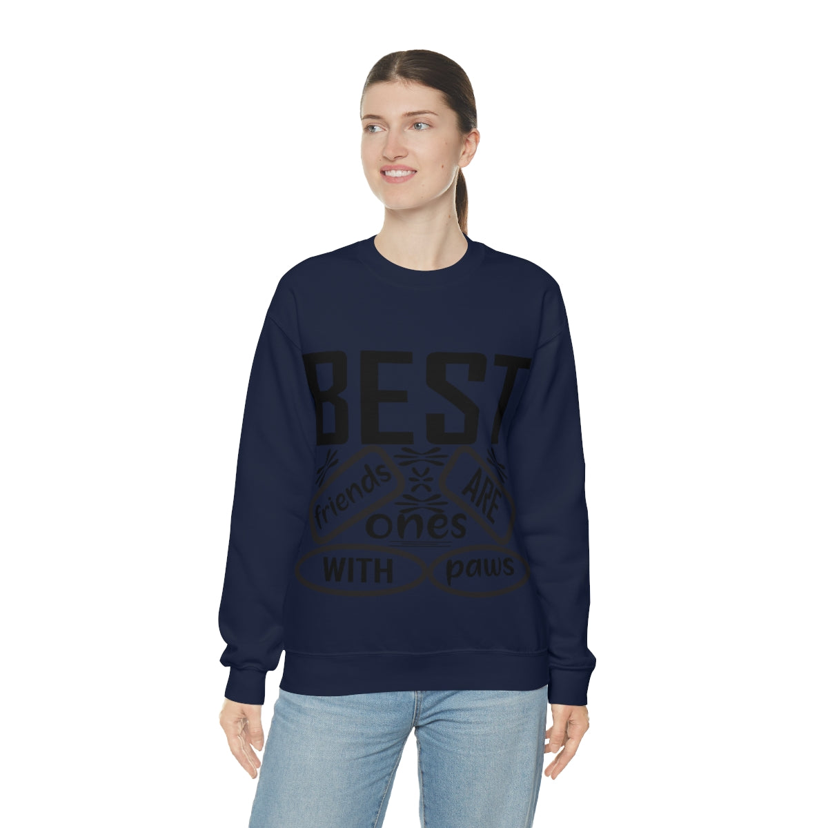 Best friends are the ones with paws Unisex Heavy Blend™ Crewneck Sweatshirt