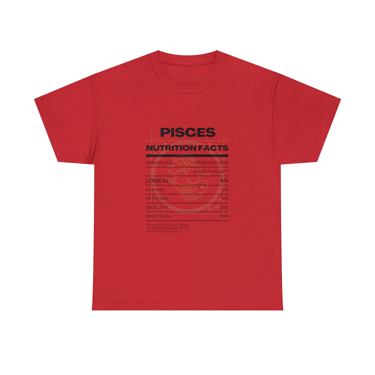 Logically Dreamy Pisces Zodiac Astro-Sarcasm Unisex Heavy Cotton Tee