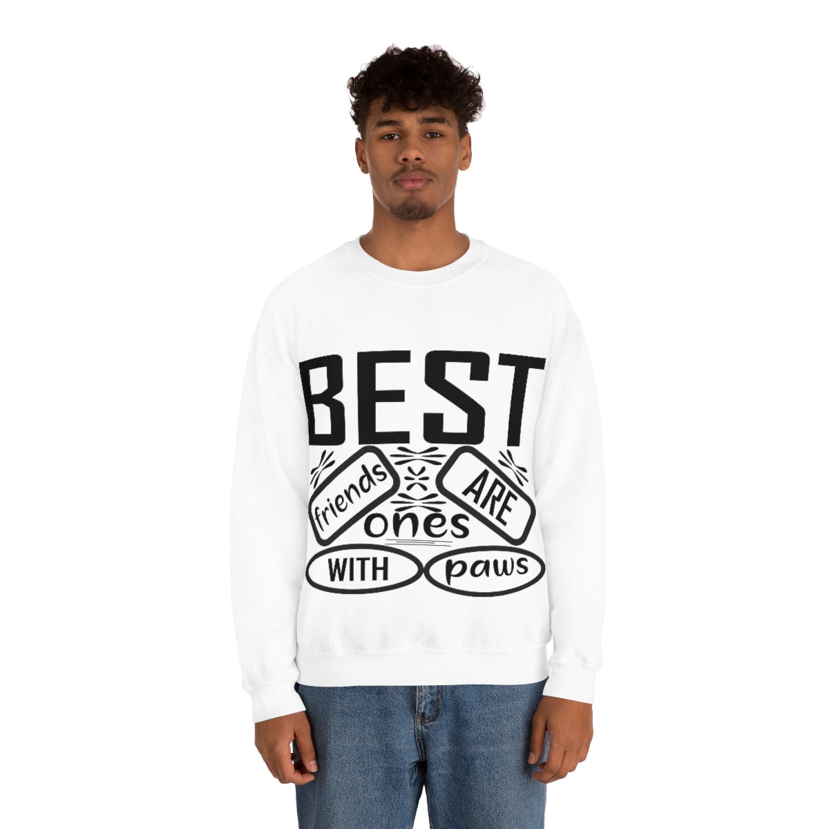 Best friends are the ones with paws Unisex Heavy Blend™ Crewneck Sweatshirt