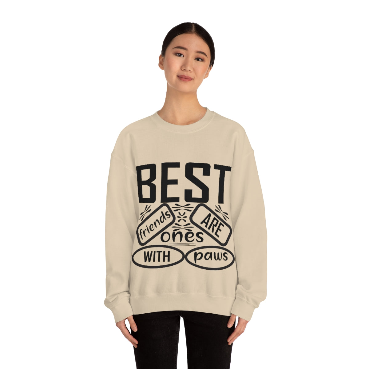 Best friends are the ones with paws Unisex Heavy Blend™ Crewneck Sweatshirt