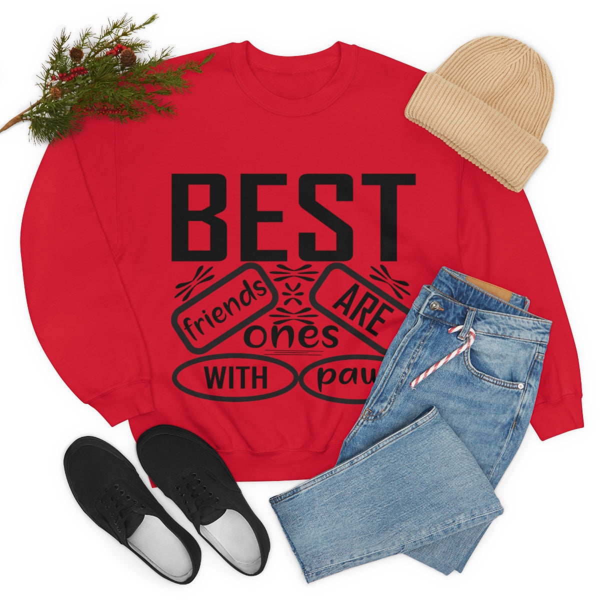 Best friends are the ones with paws Unisex Heavy Blend™ Crewneck Sweatshirt