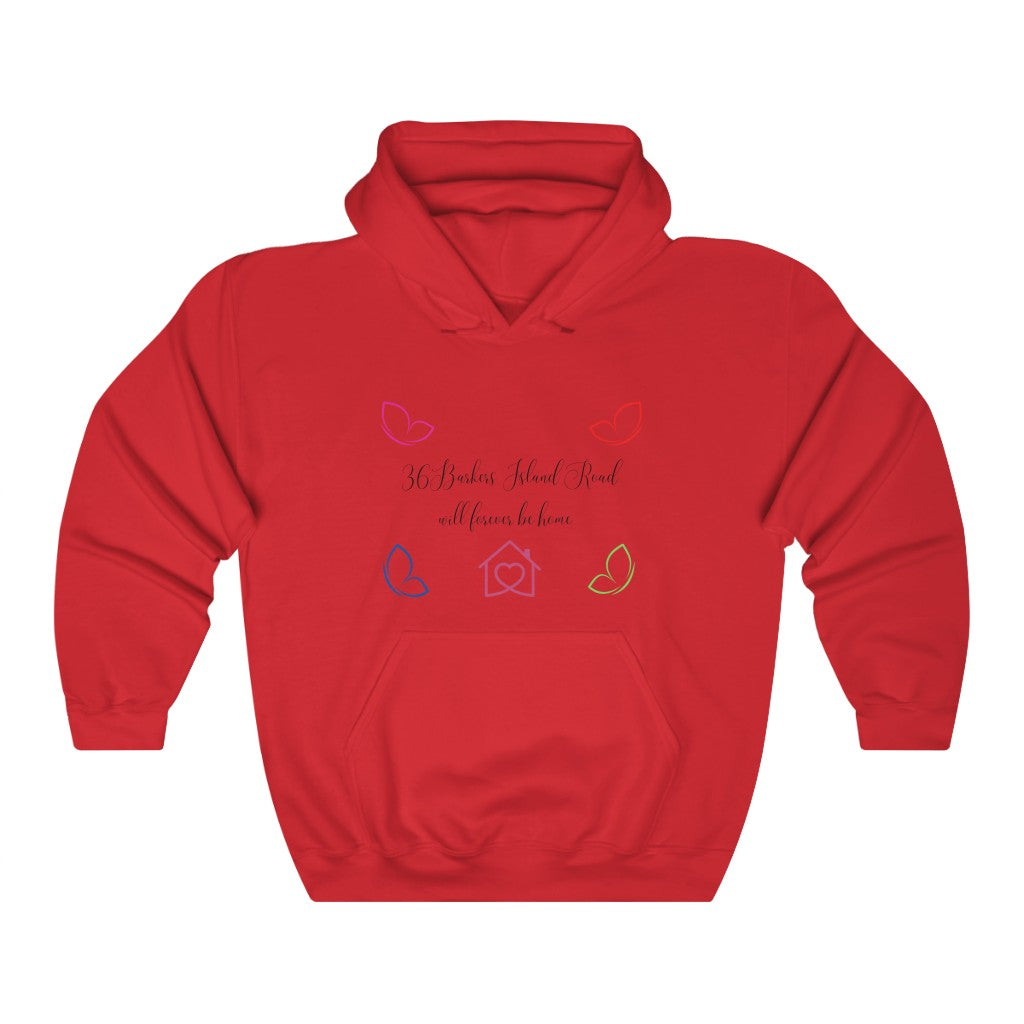 36 Barkers Island Road will forever be home  - Unisex Heavy Blend™ Hooded Sweatshirt