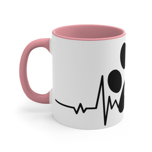 Paws Heartbeat Colorful Accent Mugs, 11oz