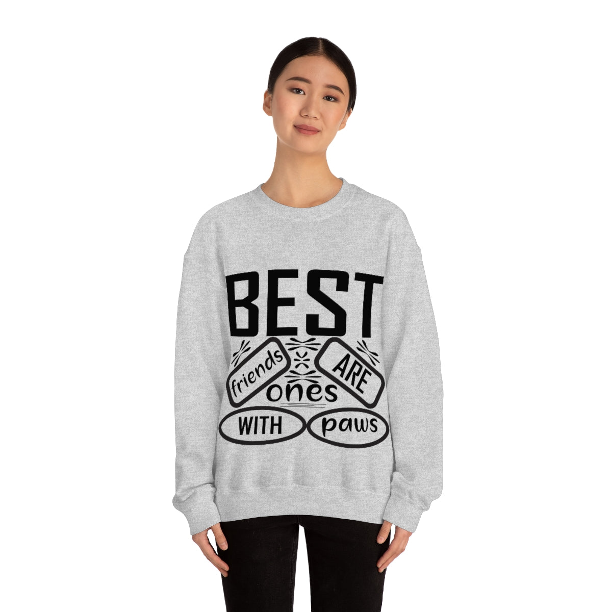 Best friends are the ones with paws Unisex Heavy Blend™ Crewneck Sweatshirt