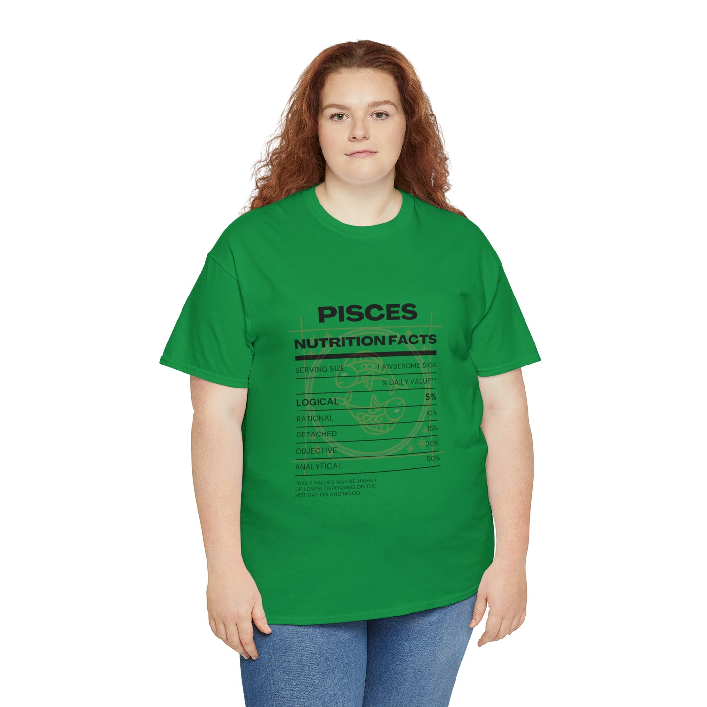 Logically Dreamy Pisces Zodiac Astro-Sarcasm Unisex Heavy Cotton Tee