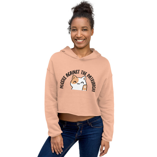 Pussies against the patriarchy Crop Hoodie