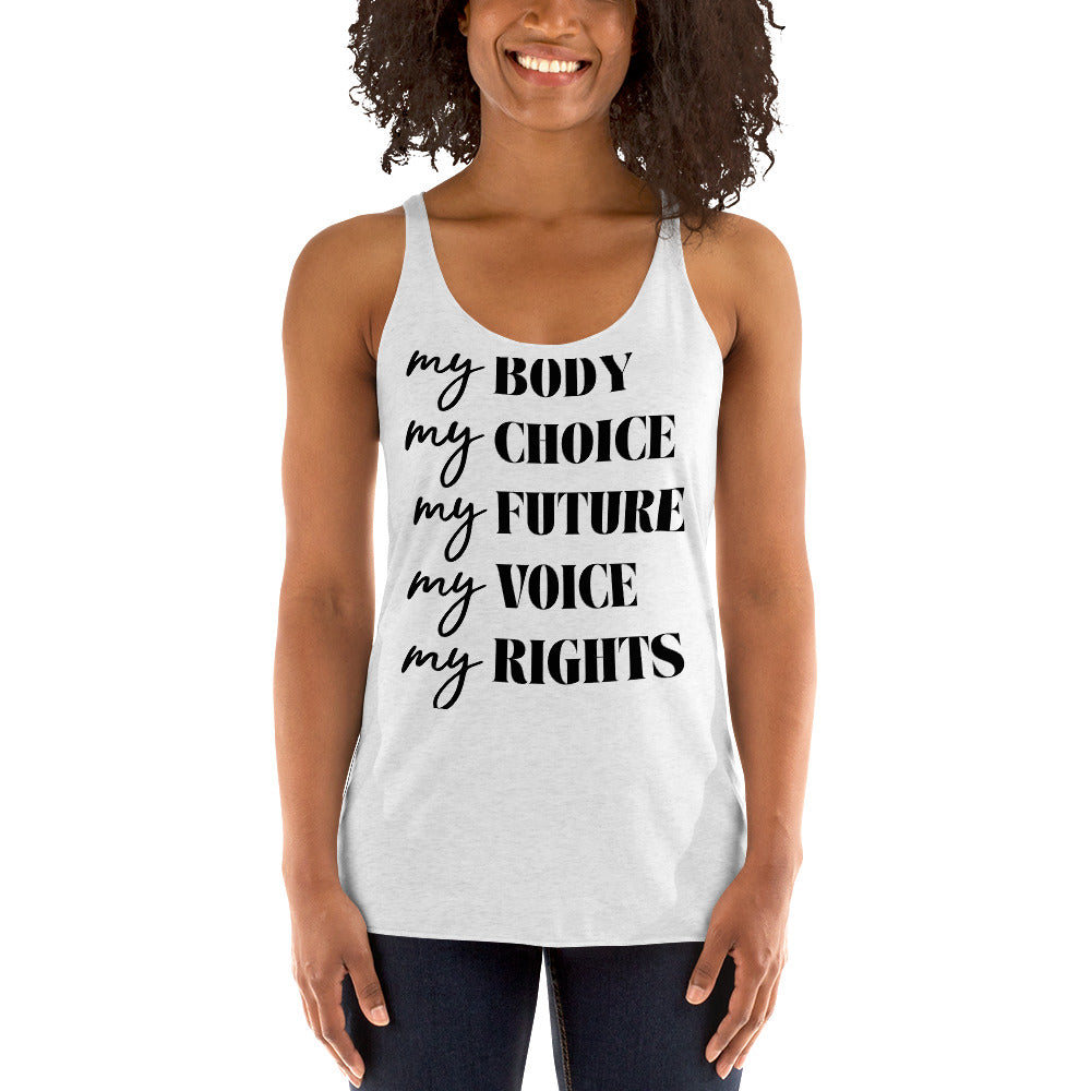 My Right -Women's Racerback Tank