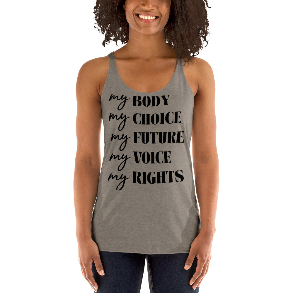 My Right -Women's Racerback Tank